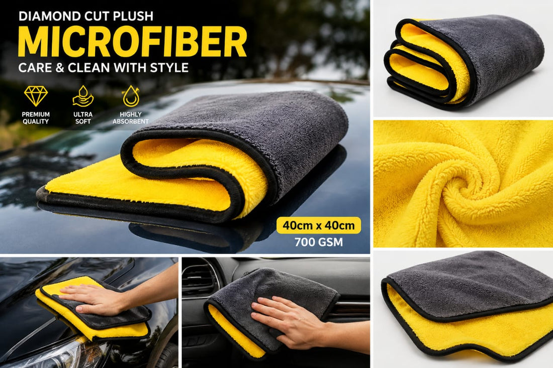Premium 700 GSM Dual-Sided Microfiber Cleaning Towel – 40×40cm
