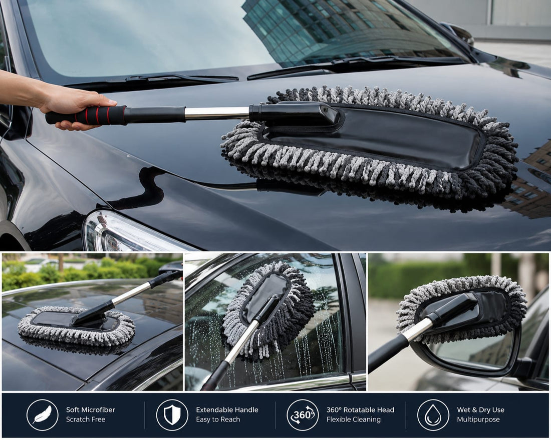 Extendable Car Duster Cleaning Mop Durable Lightweight