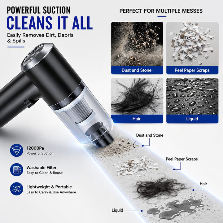 3 IN 1 PORTABLE VACUUM CLEANER WIRELESS HAND-HELD