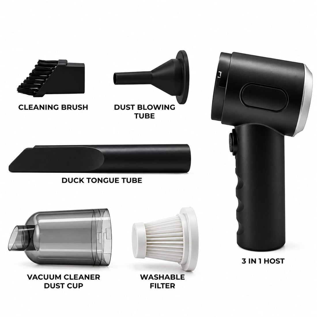 3 IN 1 PORTABLE VACUUM CLEANER WIRELESS HAND-HELD