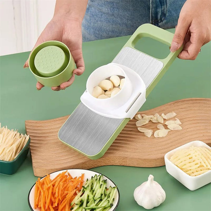 Manual Food Grater, 5 In 1 Grater And Slicer With Stainless Steel Blade,