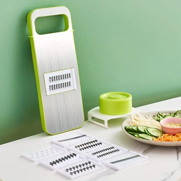 Manual Food Grater, 5 In 1 Grater And Slicer With Stainless Steel Blade,