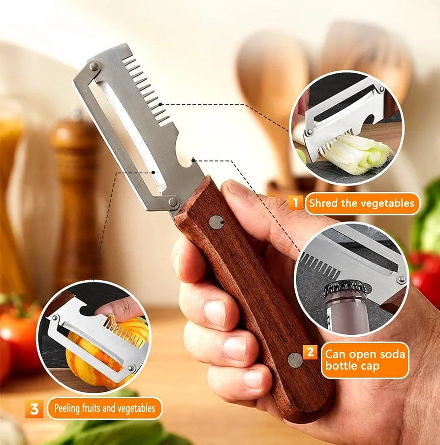 3 In 1 Peeler Knife Stainless Steel -  – Stainless Steel Vegetable and Fruit Slicer